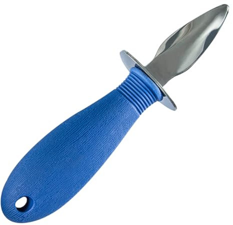 Amosfun 1Stk Austernmesser austernöffner küchenhelfee bbq accessories für grillzubehör Meeresfrüchte-Shucker Austernschälen werkzeug Picknick-Austern-Schuh Meeresfrüchteöffner Blue