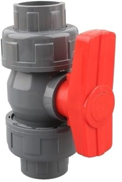 1 Pcs PVC Ball Valve 20 25 32 40 50 Mm Water Pipe Ball Valve Garden Irrigation Aquarium Fish Tank PVC Pipe Tube Valve(Grey,ID 50mm)