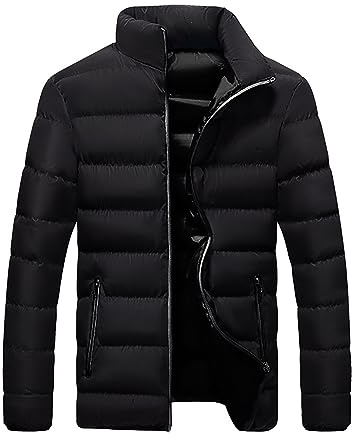 Cocila Manteau Chaud épais avec Fermeture éclair de Couleur Unie pour Hommes, Automne et Hiver avec Double Poche latérale Manteau Homme Hiver Blanc Caban Homme Hiver Chaud Mes Commandes en Cours
