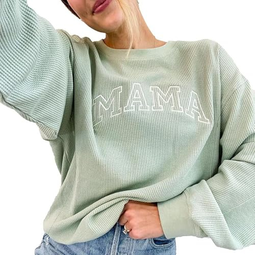 Giftifymama Maternity Nursing Top for Breastfeeding with Zipper Long Sleeve Mama Sweatshirt Pregnancy Clothes Green M