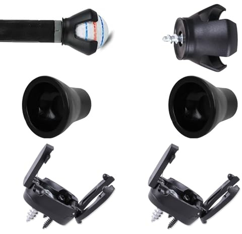 YDAKGUEY Golf Ball Retriever, 6 Pcs Portable Black Suction Cup Putter, 3 Different Models (2 Each) Ball Picker Upper for Teenagers, Athletes & Golfers