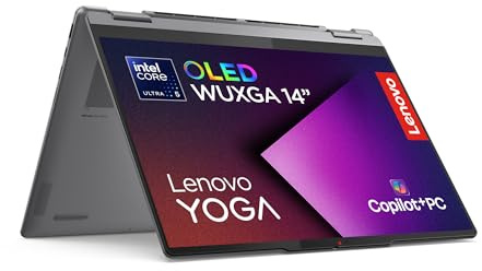 Lenovo Yoga 7 2-in-1 Gen 10 – Ordenador Portátil IA Convertible Táctil 14 OLED (Intel Core Ultra 5 226V, 16 GB RAM, 512 TB SSD, Wi-Fi 7, Win 11 Home, Copilot+ PC) Teclado QWERTY Español - Gris