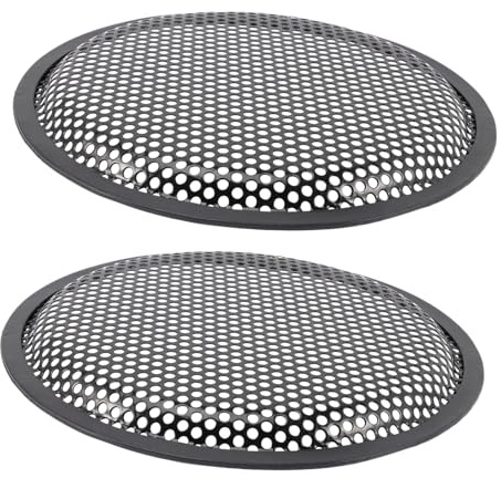 NOLITOY 2 pièces Protection pour Haut Parleur Filet Fer Couverture pour Caisson de Basse Automobile Résistant et Décoratif Adapté pour Subwoofer Voiture