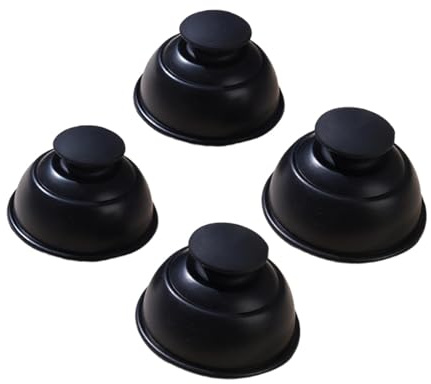 Harilla Set di coppette in silicone da 4 pezzi, strumento per coppettazione a vuoto, coppette cinesi riutilizzabili per massaggi, Nero