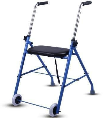 Klappbarer Gehwagen mit Rädern, Rollator, Leichtgewichtige Gehhilfen for Senioren und Erwachsene, Höhenverstellbar, mit Sitz