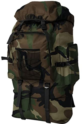 vidaXL Sac à dos style d'armée XXL 100L Camouflage Sac à dos pour camping voyage