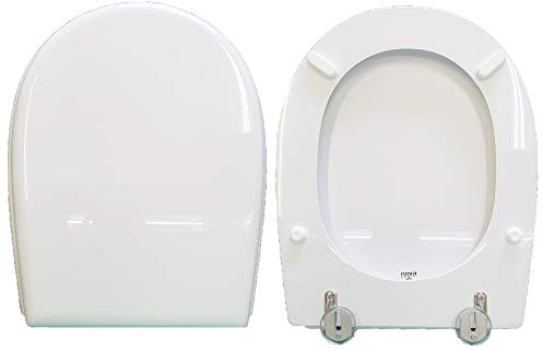 NOVASEDILI Sedile per water Globo legno rivestito in resina poliestere bianco