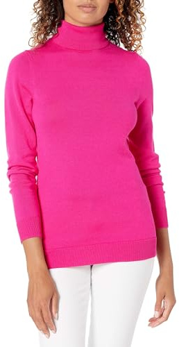 Amazon Essentials Damen Leichter Classic- Fit-Langarmpullover, Kräftiges Rosa, XXL