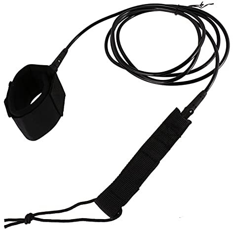 RH-HPC Surf Leine 4-12 FT Surfbrettleine 5,5 Mm Surfen Von Beinseil Mit Knöchelriemen Surfbrett Leine String SUP Leash. (Color : 7feet Black)