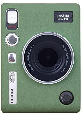 Rieibi Mini EVO Case - Silicone Protective Case for Fujifilm instax Mini EVO Instant Camera - Soft Rubber Lightweight Case for Fujifilm evo - Green