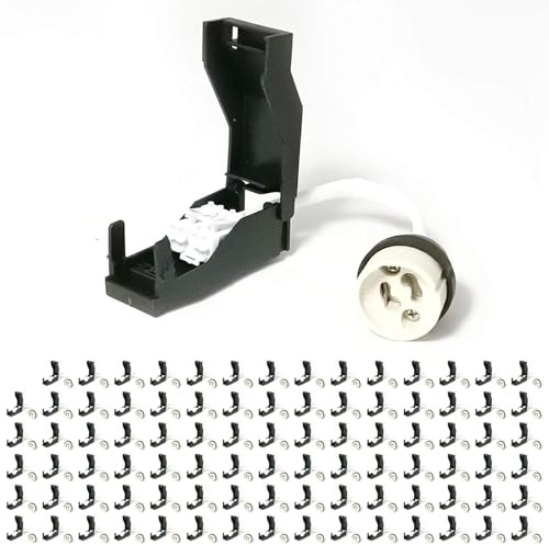 90 Fassungen GU10 aus Keramik, automatisch, 230 V, Klasse 2, mit isolierten Kabeln für Lampen und LED-Lampen GU10