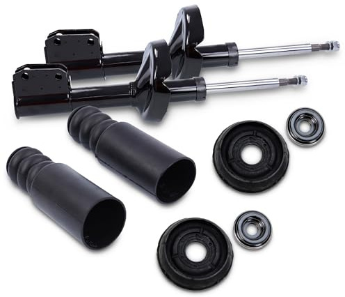 ATEC Germany 2x Gasdruck Stoßdämpfer vorne, 2x Domlager inkl Wälzlager | Kompatibel mit: RENAULT CLIO II, CLIO II Kasten/Schrägheck, TWINGO II