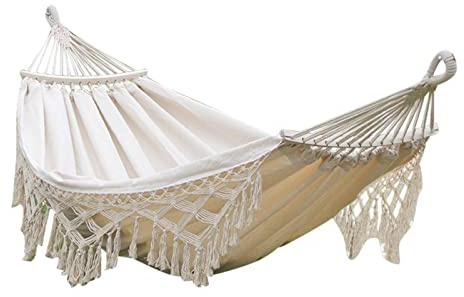 Letto sospeso in tela for esterni, tessuto confortevole con cinghie for albero for appenderlo, durevole fino a 450 libbre, portatile con borsa da viaggio, perfetto for il campeggio all'aperto/interno,