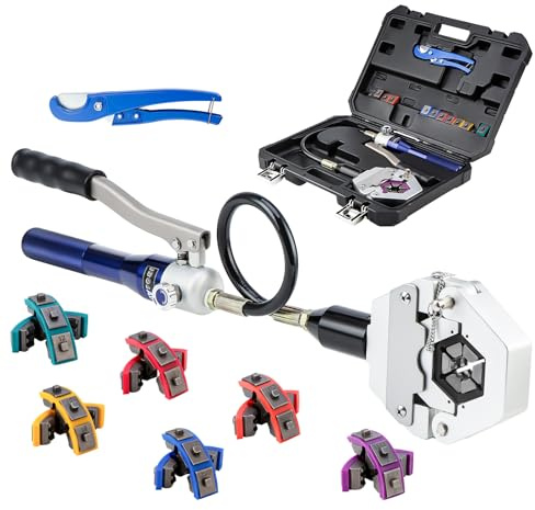 IBOSAD Hydraulic Hose Crimper Hydra-Krimp 71500 Manual A/C Hose Crimper Kit Air Conditioning Repair Handheld Hydraulic Hose Crimping Tool,Suit for Narrow Space