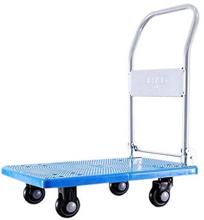 TETEOLALA Karren, Plattformwagen, Handwagen für Zuhause, zusammenklappbarer LKW-Wagen, robuster Flachbett-Transportwagen, Lager, Büro, Garten, Garage, Werkstatt/B