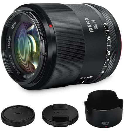 Meike 55mm F1.4 APS-C Auto Focus Prime Lens for Sony E Mount Mirrorless Cameras:A6400 A5000 A5100 A6000 A6100 A6300 A6500 A6600 A6700 ZV-E10,etc