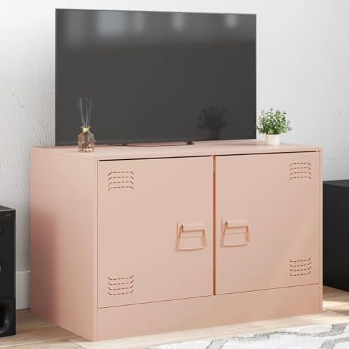 Gecheer Meuble TV rouge 67 x 39 x 44 cm en acier, meuble TV moderne, meuble TV, meuble TV, meuble TV, meuble TV, meuble de salon, meuble de salon, meuble de salon, L841633