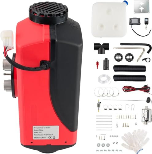 Calentador de aire diésel de 8KW y 12V, calentador de estacionamiento diésel con interruptor LCD y control remoto, calentamiento rápido, calefacción diésel nocturna portátil, silenciosa para autoca
