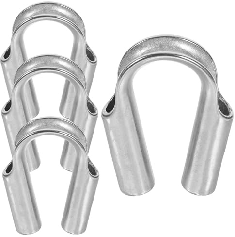 GLEAVI 4 Piezas Anillo De Corazón De Acero Inoxidable Protección De Cables Herramienta Para Crimpar Cables Guardacabos De Acero Inoxidable