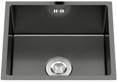 HanDpi Fregadero de Acero Inoxidable con escurridor, lavadero de Verduras, Fregadero pequeño de un Seno, Barra de Pintor, Lavabo Empotrado bajo encimera, Ahorra Espacio (45 x 40 x 21 cm)