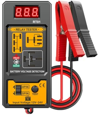 Bulevisiter Tester relè Kit Automotive Per 12V 24V Auto Relè Tester Analizzatore Batteria Digitale Display LCD, Strumento di Test Circuito Veicolo Per Auto Camion