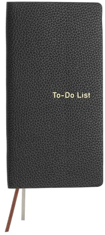 PATIKIL Blocs de Notas de Cuero para Listas, 160 Páginas 6.5 x 3.2es Diarios de Cuero, Cuaderno de Tareas para Negocios Planes Personales Agenda Organizador Negro