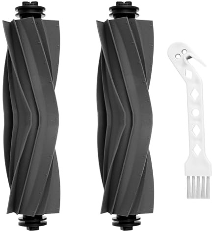 CDDCWZ 2 Spazzole Principali Ricambio, Inclusa Spazzolina Pulizia | Compatibili con Robot Aspirapolvere Dreame X40 Ultra, L10s Ultra, L40 Ultra, L10s Ultra Gen 2, L10s Pro Ultra Heat