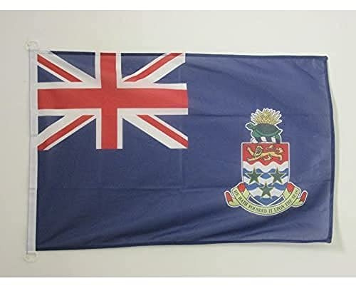 AZ FLAG Pavillon Iles Caïmans 90x60 cm Maille Bloquée Anneaux Plastique | Usage extérieur et nautique Pavillon nautique anglais Cayman Islands avec anneaux en plastique polyester maille