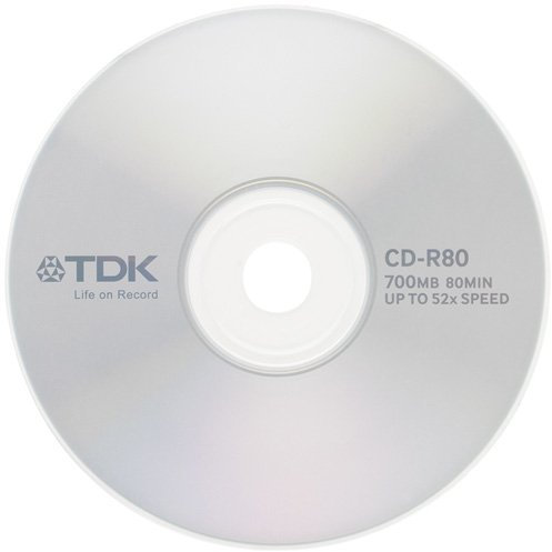 1 x Single Original-TDK CD-R80 RECORDABLE BLANK MEDIA. CD-R80CBA. Supplied in sleeve. (4902030187705).