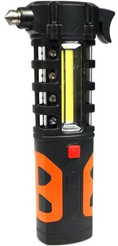 Vetrineinrete® Martello Emergenza rompi Vetro per Auto con Torcia LED e Taglia Cinture di Sicurezza martelletto salvavita frantuma vetri B30