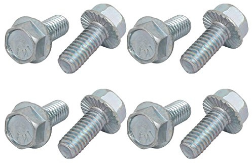 sourcing map 8 Stück Sechskantflanschschraube Bohrer 5/16-18 x 3/4 Inch Gewinde Hexon gezähnt Kopf Sechskantschrauben mit Flanschkopf