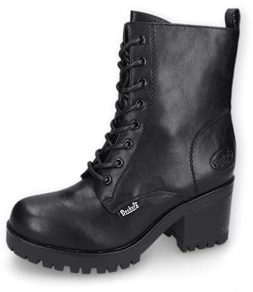 Dockers by Gerli Damen Schnürstiefel, Frauen Stiefeletten,Stiefel,Bootee,Booties,halbstiefel,Kurzstiefel,schwarz/dunkelgrau,39 EU