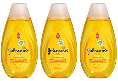 Johnson's Baby Shampoo 200 ml – Pure & Gentle Care – Pack of 3