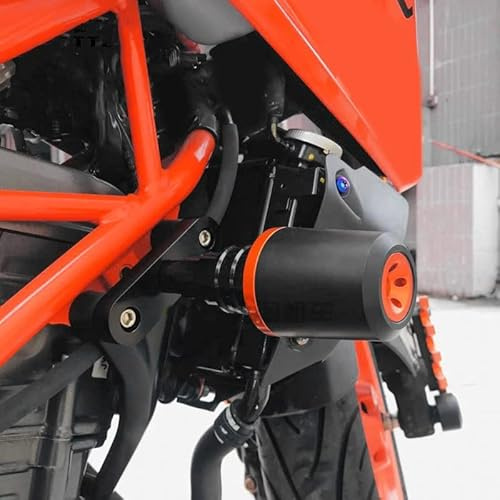Motorrad Motorschutzbügel CNC Aluminium Sturzpad Kompatibel mit Duke 125 200 250 2017-2022 Duke 390 2017-2023 Anti Crash Pads Protector, Schwarz
