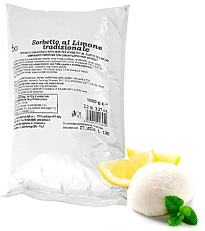 KG 1 PREPARATO ISTANTANEO SORBETTO AL LIMONE PREPARATO TRADIZIONALE PREPARATO IN POLVERE PER SORBETTO AL LIMONE, IDEALE COME DESSRT, DOLCE