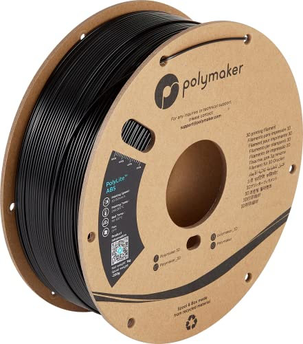 Polymaker PE01011 PolyLite Filament ABS geruchsarm 2.85mm 1000g Schwarz 1St.