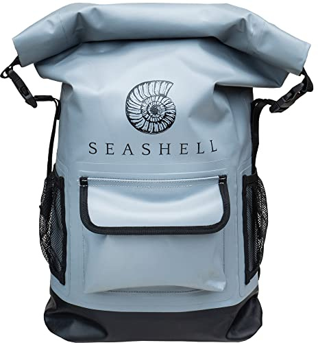 SEASHELL Waterproof Dry Bag Backpack – Heavy-Duty 25L Roll-Top Bag with Padded Back Panel – Durable, Lightweight, and Water-Resistant Gear for Swimming, Surfing, Beach, Camping, and Outdoor Sports