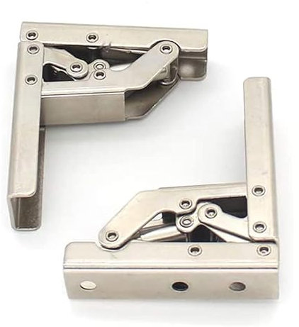 YANGWEN 2 Stück 90-Grad-Schranktürscharniere, Edelstahl Klappscharnier Schrank Scharniere 90/180 Grad Öffnungswinkel für Küchenschrank Kleiderschrank Schranktür