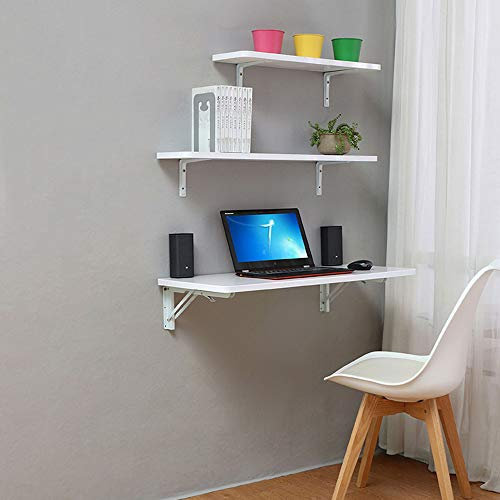 ZEDARO Weißer Wandklapptisch,Klappbarer Wandklapptisch,Stabile, Robuste Konstruktion Für Küche,Balkon,Schlafzimmer Oder Werkbank,Holz,Mehrere Größen Optional