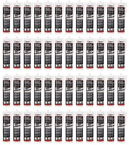 48x dubaust EMP24 EPDM Kleber Folienkleber hochelastisch EPDM Folie Teichfolie Baufolie Dichtfolie 290ml schwarz