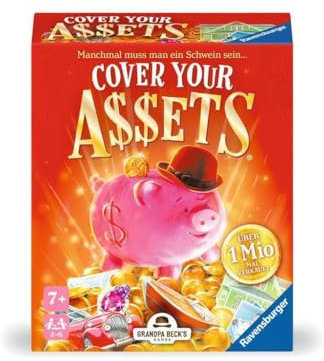 Ravensburger Spiele 22577 - Cover Your Assets - einfaches Kartenspiel für Kinder und Erwachsene ab 7 Jahren, für 2-6 Spieler