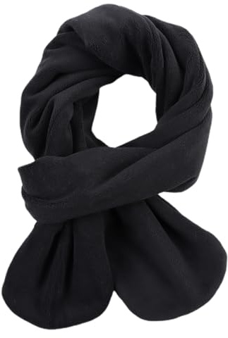 Zsedrut Toddler Winter Scarf Girls Fleece Neck Warmer Solid Color Warm Scarves (Black, 2-8Y)