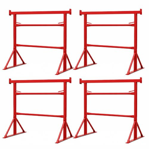 4X Builders Trestles Size.3 Adjustable Steel Stands 1.0m-1.8m