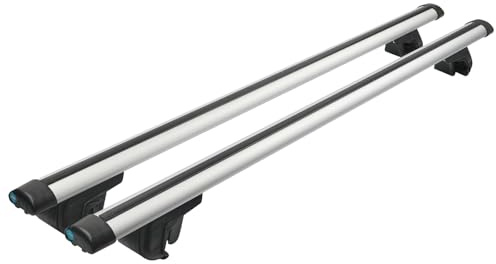 AUTOXBERT Dachträger für Offener Dachreling Auto Dachgepäckträger Universal Verstellbare Querträger mit Schlössern 120 cm Aluminium Relingträger bis 150kg für Fahrradträger Dachboxen Skihalter