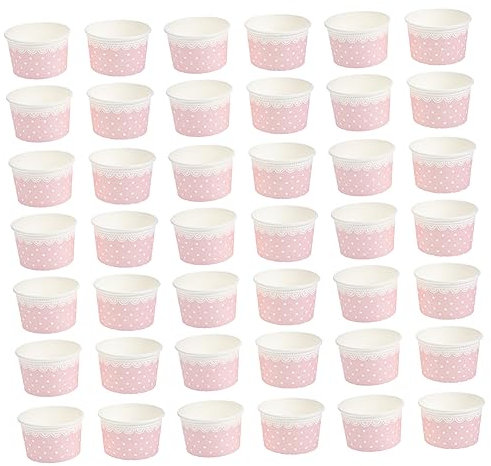FRCOLOR 50stücke Eisbecher Aus Papier Einweg Dessertbecher Für Eis Und Joghurt Joghurtbecher Praktisch Für Zuhause Und Cafeterias