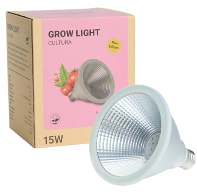 Parus by Venso LED Pflanzenlampe Vollspektrum Cultura LED Lampe E27 15W 60°, Wachstumslampe für Pflanzen wie Kräuter-, Gemüse- und Blühpflanzen