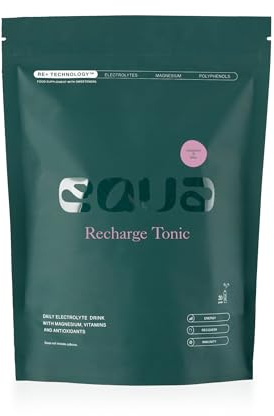 EQUA RECHARGE TONIC - Zuckerfreies Elektrolyt Pulver Getränk mit Magnesium und Antioxidantien - 20 Praktische Einzelpulverpackungen - Vegan, Glutenfrei (Cranberry & Limete)