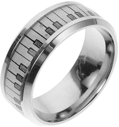 DEARMAMY Modischer Elektronischer Tastaturring Vintage Ringe Tastatur Klavier Herrenringe Herrenmetallringe Zarter Ring Herrenschmuck Ringe Herrenring Herrenfingerring Dekore