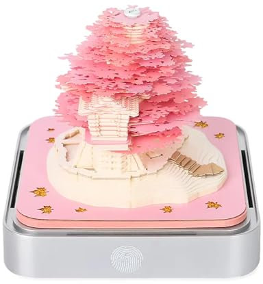 Calendario Time Piece, Calendario 2025 a strappo, Blocco note creativo for la casa sull'albero, Blocco note artistico, Calendario da tavolo 2025 con luce LED, Calendario 3D 2025, Calendario 2025 for l
