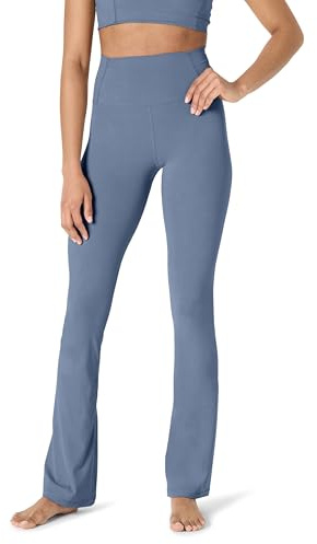 Amazon Essentials dam aktiv FormFlex fjäril mjuk hög midja bootcut 80 cm innersöm full längd yogabyxor leggings, Skiffergrå, L